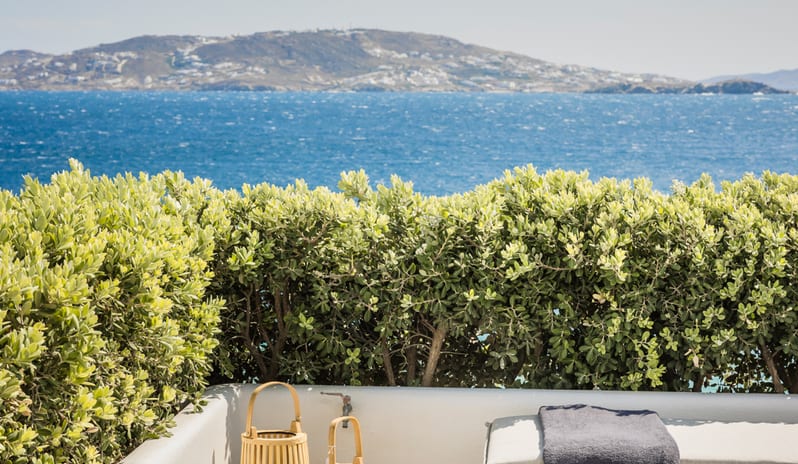 Grace Mykonos Premium Suite with plunge pool view